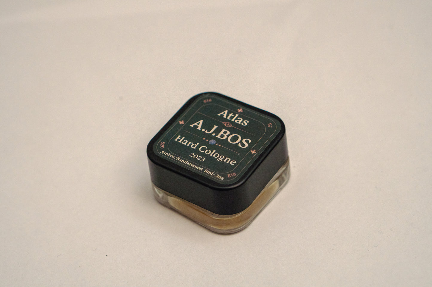 NEW A.J.BOS X Atlas Men’s Solid Cologne- Amber/Sandalwood 30g/1oz Made In USA