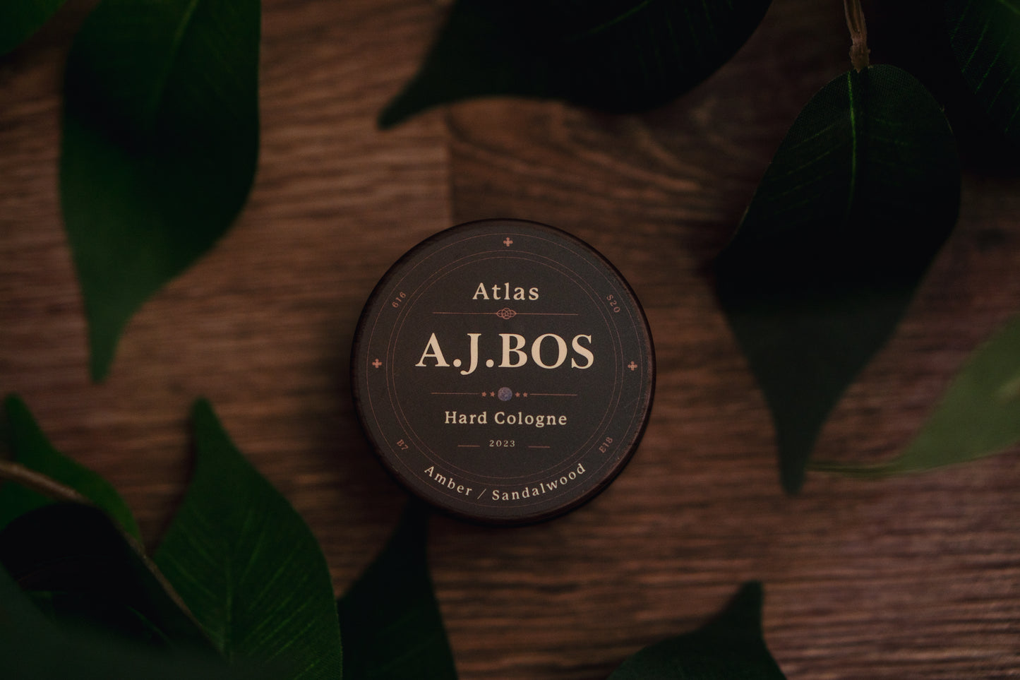 NEW A.J.BOS X Atlas Men’s Solid Cologne- Amber/Sandalwood 30g/1oz Made In USA