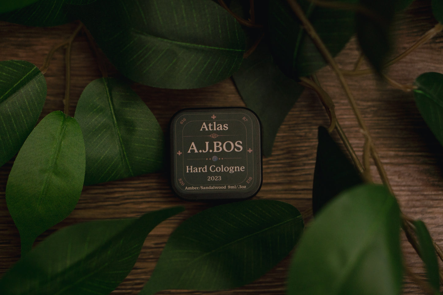 NEW A.J.BOS X Atlas Men’s Solid Cologne- Amber/Sandalwood 30g/1oz Made In USA