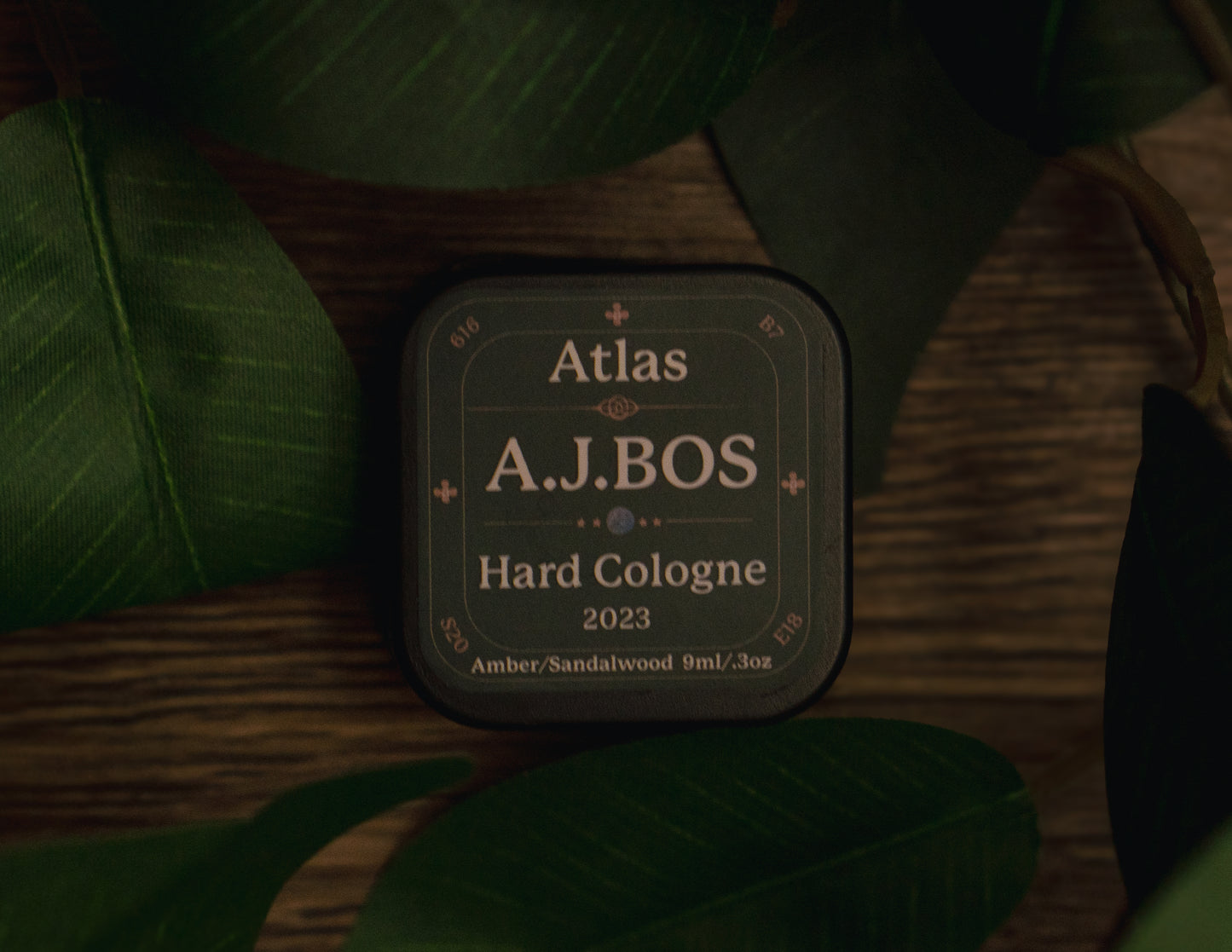 NEW A.J.BOS X Atlas Men’s Solid Cologne- Amber/Sandalwood 30g/1oz Made In USA