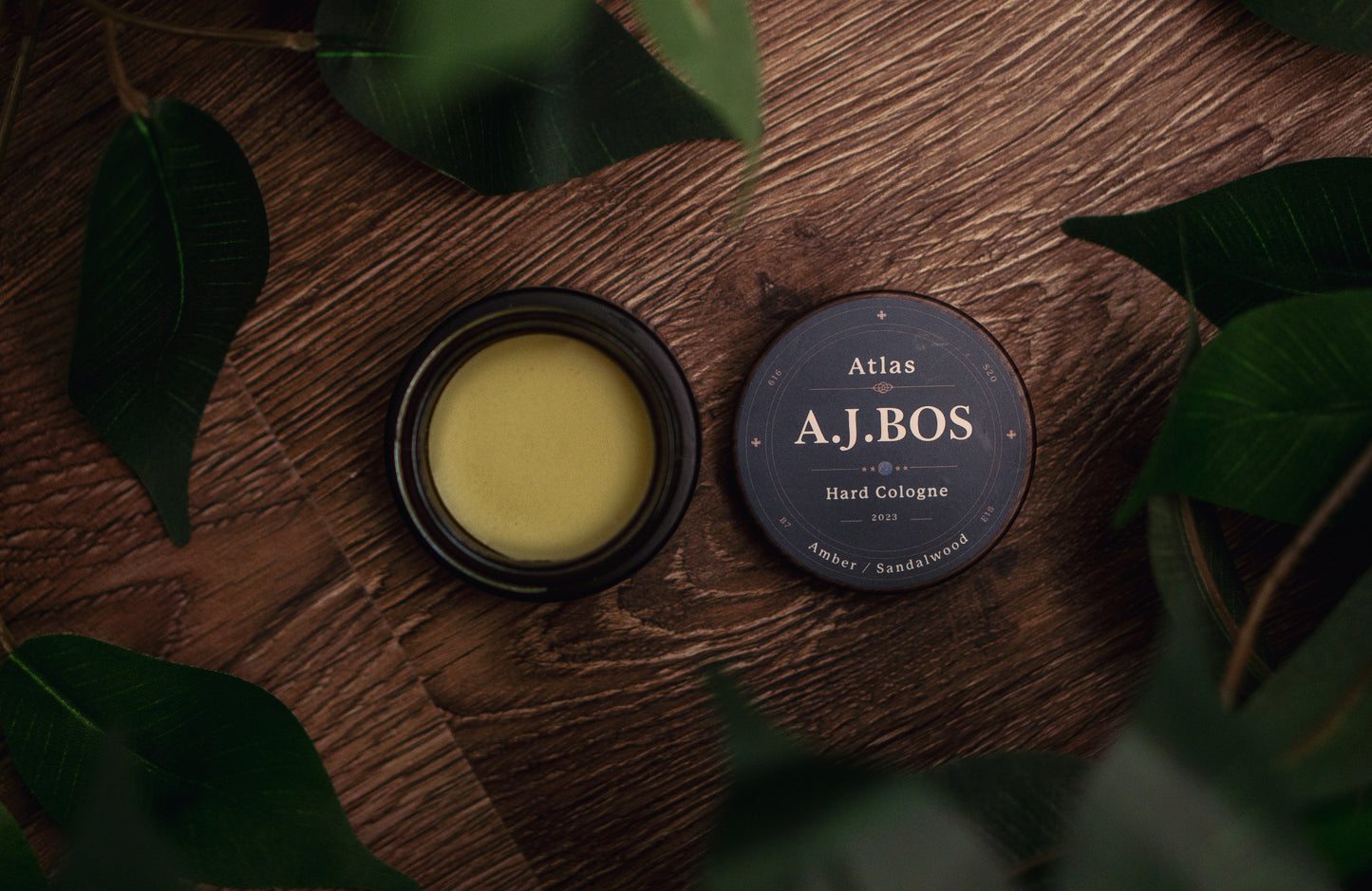NEW A.J.BOS X Atlas Men’s Solid Cologne- Amber/Sandalwood 30g/1oz Made In USA