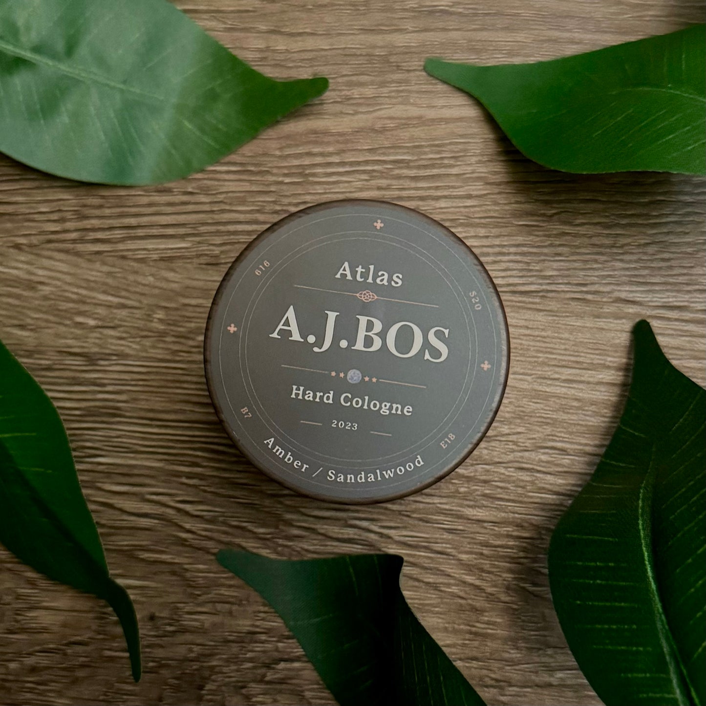 NEW A.J.BOS X Atlas Men’s Solid Cologne- Amber/Sandalwood 30g/1oz Made In USA