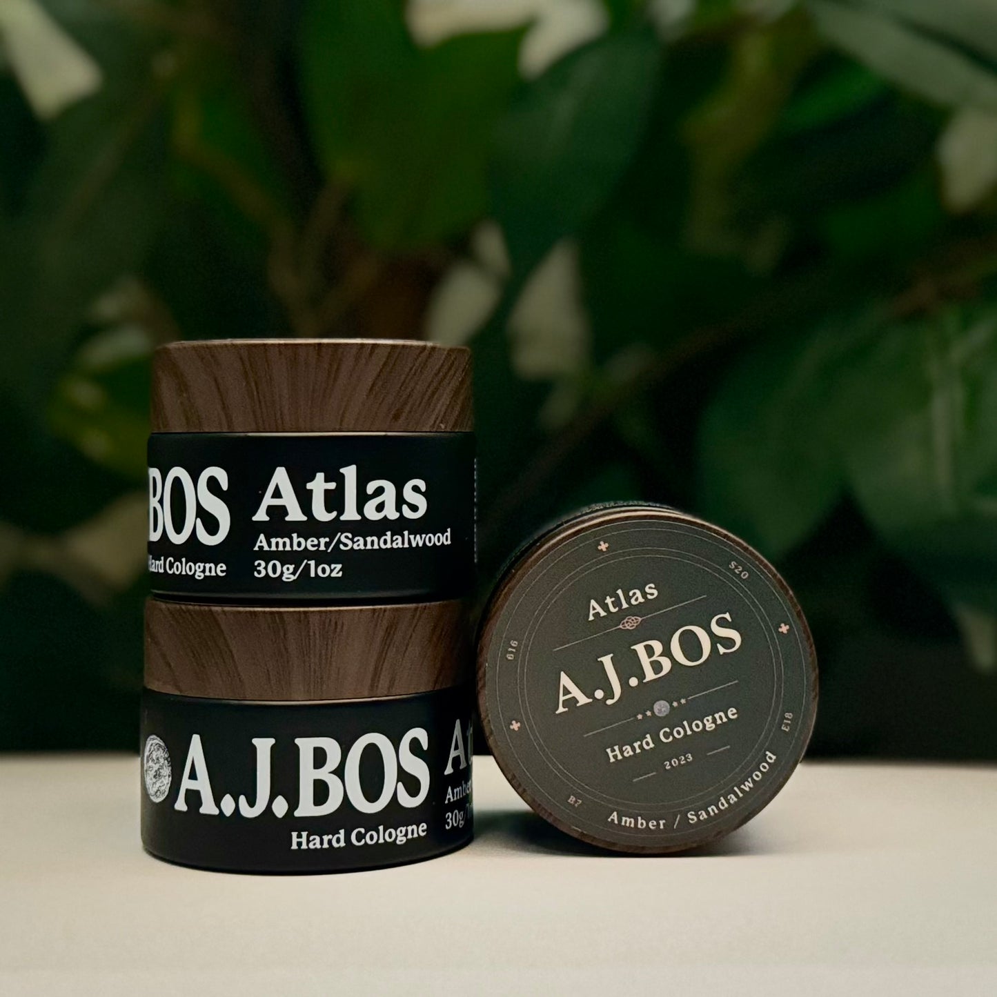 NEW A.J.BOS X Atlas Men’s Solid Cologne- Amber/Sandalwood 30g/1oz Made In USA